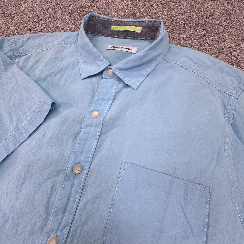 Tommy Bahama Mens Relaxed Fit Shirt Size Large Light Blue Casual